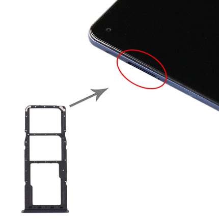 SIM Card Tray + SIM Card Tray + Micro SD Card Tray for Samsung Galaxy A21s(Black)-garmade.com