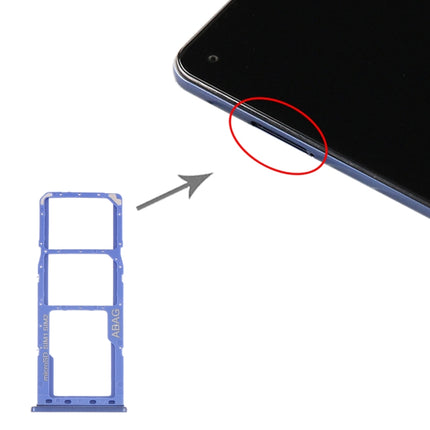 SIM Card Tray + SIM Card Tray + Micro SD Card Tray for Samsung Galaxy A21s (Blue)-garmade.com