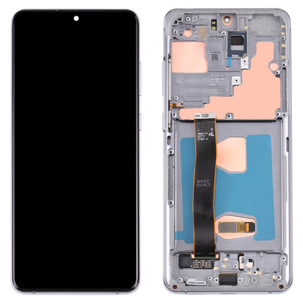Original Super AMOLED LCD Screen for Samsung Galaxy S20 Ultra 4G/S20 Ultra 5G Digitizer Full Assembly with Frame (Grey)-garmade.com