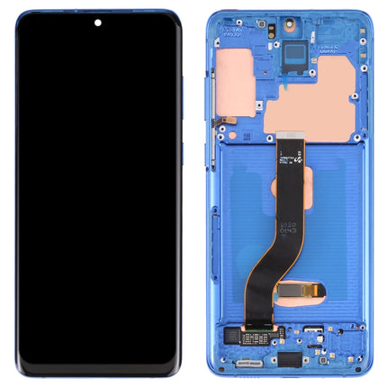 Original Super AMOLED LCD Screen for Samsung Galaxy S20+ 5G SM-G986B/G985 Digitizer Full Assembly with Frame (Dark Blue)-garmade.com