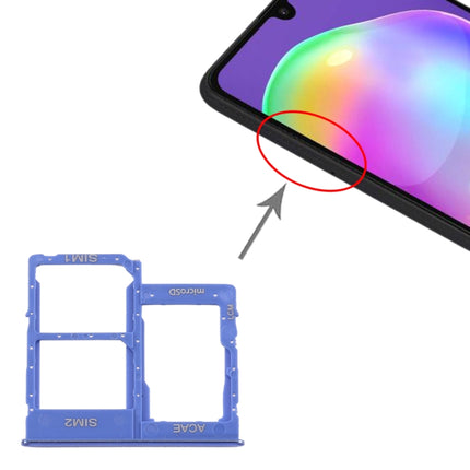 SIM Card Tray + SIM Card Tray + Micro SD Card Tray for Samsung Galaxy A315 / A31 (Blue)-garmade.com