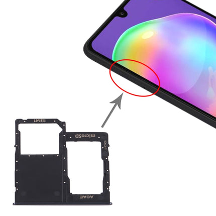 SIM Card Tray + Micro SD Card Tray for Samsung Galaxy A31(Black)-garmade.com