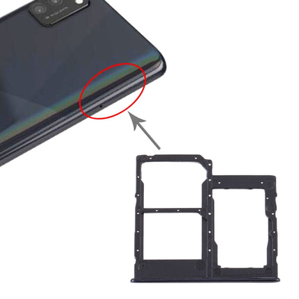 SIM Card Tray + SIM Card Tray + Micro SD Card Tray for Samsung Galaxy A41 / A415 (Black)-garmade.com