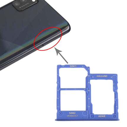 SIM Card Tray + SIM Card Tray + Micro SD Card Tray for Samsung Galaxy A41 / A415 (Blue)-garmade.com