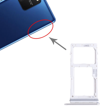 SIM Card Tray + SIM Card Tray / Micro SD Card Tray for Samsung Galaxy S10 Lite SM-G770 (Silver)-garmade.com