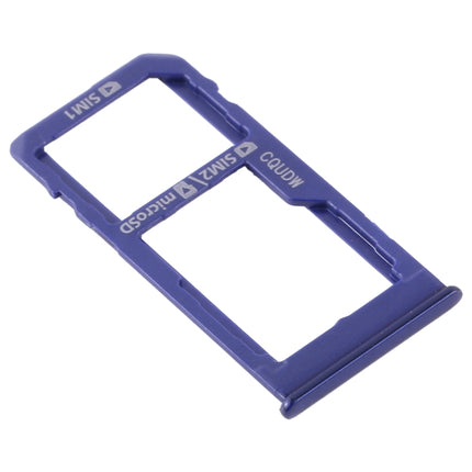 SIM Card Tray + SIM Card Tray / Micro SD Card Tray for Samsung Galaxy M40 SM-M405 (Dark Blue)-garmade.com