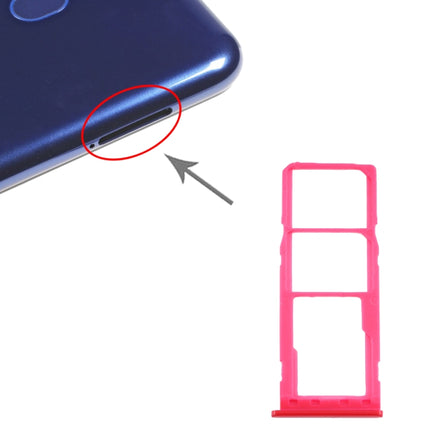 SIM Card Tray + SIM Card Tray + Micro SD Card Tray for Samsung Galaxy M10 SM-M105 (Red)-garmade.com