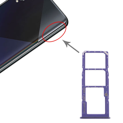 SIM Card Tray + SIM Card Tray + Micro SD Card Tray for Samsung Galaxy A50s SM-A507 (Purple)-garmade.com