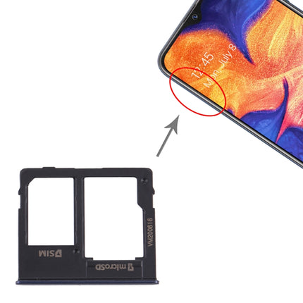 SIM Card Tray + Micro SD Card Tray for Samsung Galaxy A10e (Black)-garmade.com