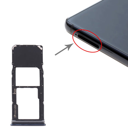 SIM Card Tray + Micro SD Card Tray for Samsung Galaxy A9 (2018) SM-A920 (Black)-garmade.com