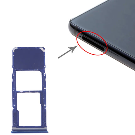 SIM Card Tray + Micro SD Card Tray for Samsung Galaxy A9 (2018) SM-A920 (Blue)-garmade.com