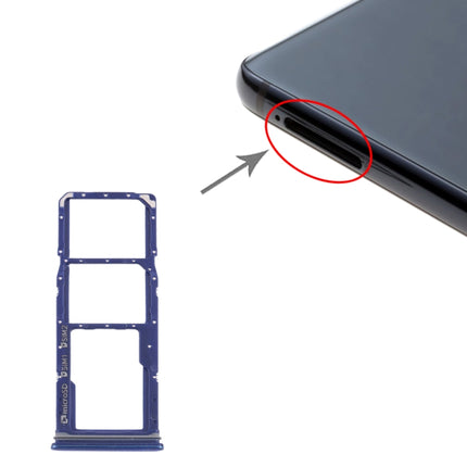 SIM Card Tray + SIM Card Tray + Micro SD Card Tray for Samsung Galaxy A9 (2018) SM-A920 (Blue)-garmade.com