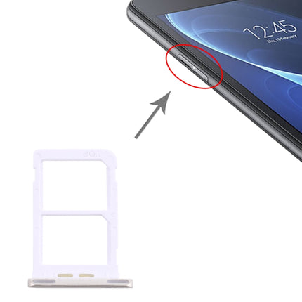 SIM Card Tray + SIM Card Tray for Samsung Galaxy Tab A 7.0 (2016) SM-T285 (White)-garmade.com