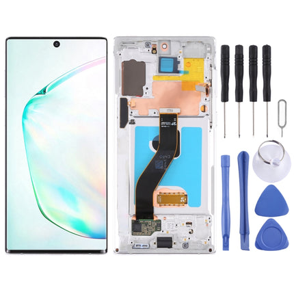 Original LCD Screen for Samsung Galaxy Note10 4G/Note10 5G SM-N971/N970 Digitizer Full Assembly With Frame (Silver)-garmade.com