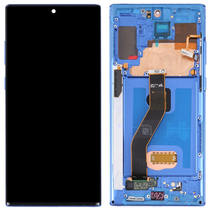 Original LCD Screen for Samsung Galaxy Note10+ 4G/Note10+ 5G SM-N976/N975 Digitizer Full Assembly With Frame (Dark Blue)-garmade.com