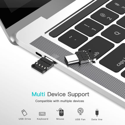 Mini Aluminum Alloy USB-C / Type-C Male to USB Female OTG Adapter Connector-garmade.com