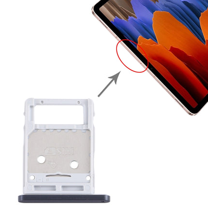 SIM Card Tray + Micro SD Card Tray for Samsung Galaxy Tab S7 SM-T870/T875 (Black)-garmade.com