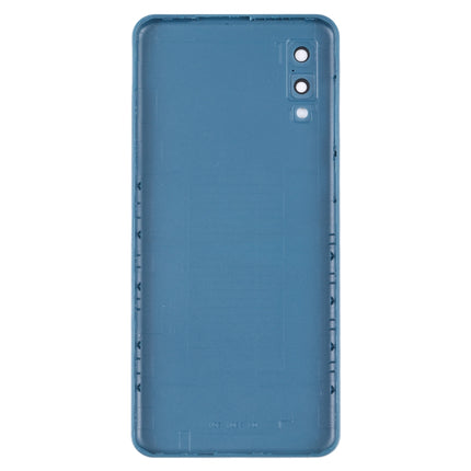 For Samsung Galaxy A02 Battery Back Cover with Camera Lens Cover (Blue)-garmade.com