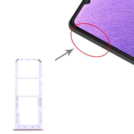 SIM Card Tray + SIM Card Tray + Micro SD Card Tray for Samsung Galaxy A32 SM-A325 (Purple)-garmade.com