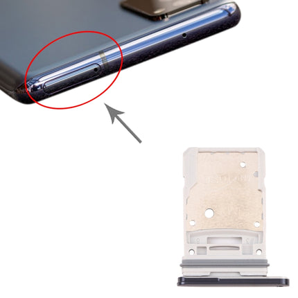 SIM Card Tray + Micro SD Card Tray for Samsung Galaxy S20 FE 5G SM-G781B (Black)-garmade.com
