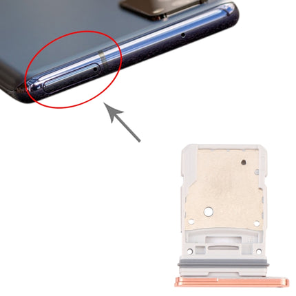 SIM Card Tray + Micro SD Card Tray for Samsung Galaxy S20 FE 5G SM-G781B (Orange)-garmade.com