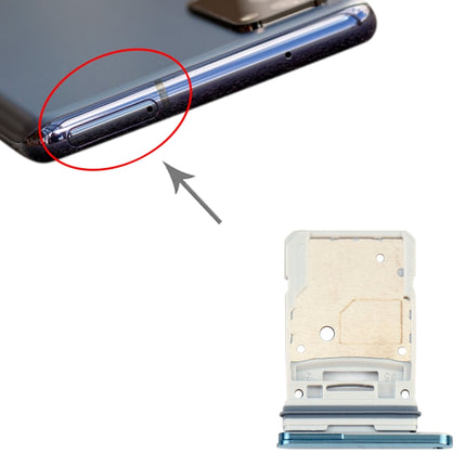 SIM Card Tray + Micro SD Card Tray for Samsung Galaxy S20 FE 5G SM-G781B (Blue)-garmade.com