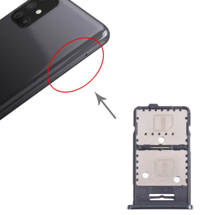 SIM Card Tray + SIM Card Tray + Micro SD Card Tray for Samsung Galaxy M31s SM-M317 (Black)-garmade.com