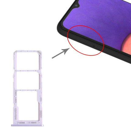 SIM Card Tray + SIM Card Tray + Micro SD Card Tray for Samsung Galaxy A22 SM-A225 (Purple)-garmade.com