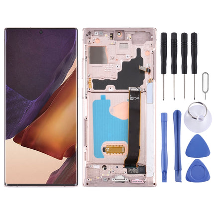 Original Super AMOLED LCD Screen for Samsung Galaxy Note20 Ultra SM-N986(5G Version) Digitizer Full Assembly With Frame (Gold)-garmade.com