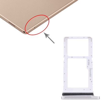 SIM Card Tray + Micro SD Card Tray for Samsung Galaxy Tab A7 10.4 (2020) SM-T505 (White)-garmade.com