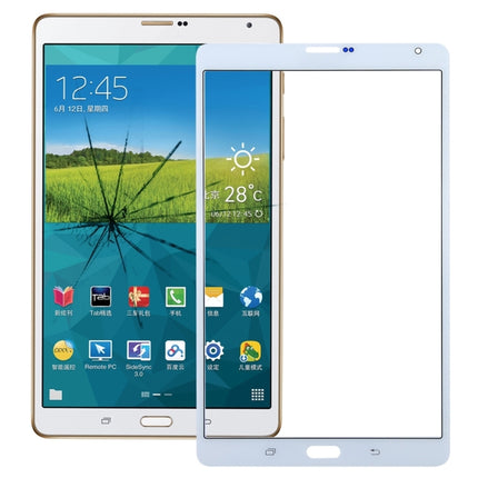 Front Screen Outer Glass Lens with OCA Optically Clear Adhesive for Samsung Galaxy Tab S 8.4 LTE / T705(White)-garmade.com