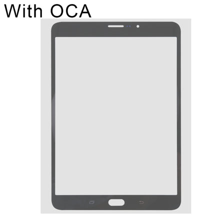 Front Screen Outer Glass Lens with OCA Optically Clear Adhesive for Samsung Galaxy Tab S2 8.0 LTE / T719(Black)-garmade.com