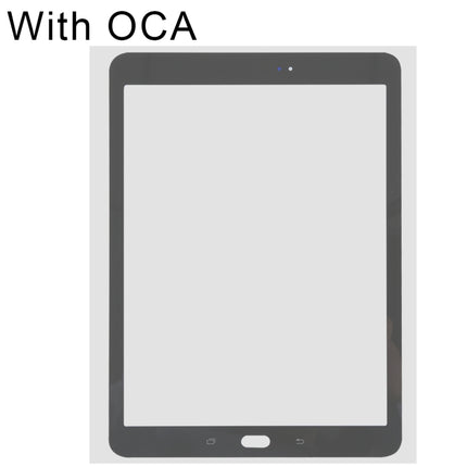 Front Screen Outer Glass Lens with OCA Optically Clear Adhesive for Samsung Galaxy Tab S2 9.7 / T810 / T813 / T815 / T820 / T825(Black)-garmade.com