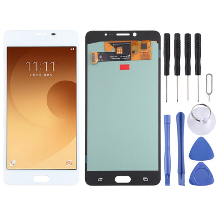 OLED Material LCD Screen and Digitizer Full Assembly for Samsung Galaxy C9 Pro SM-C9000/C900(White)-garmade.com