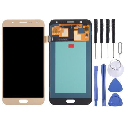 OLED LCD Screen for Samsung Galaxy J7 SM-J700 With Digitizer Full Assembly (Gold)-garmade.com
