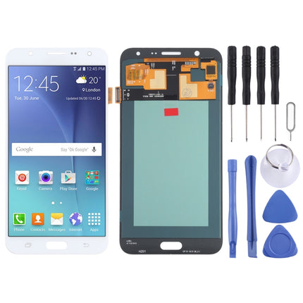 OLED LCD Screen for Samsung Galaxy J7 SM-J700 With Digitizer Full Assembly (White)-garmade.com