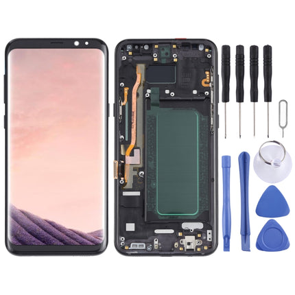 OLED LCD Screen for Samsung Galaxy S8+ SM-G955 Digitizer Full Assembly with Frame (Black)-garmade.com