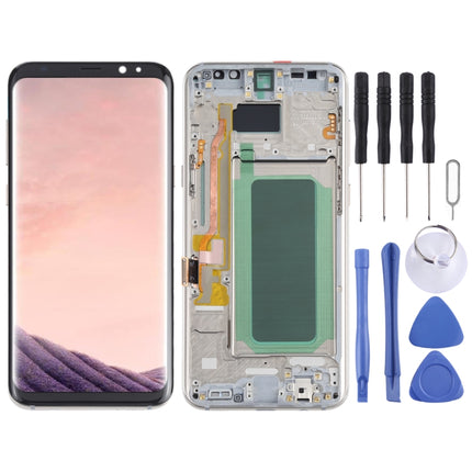 OLED LCD Screen for Samsung Galaxy S8+ SM-G955 Digitizer Full Assembly with Frame (Gold)-garmade.com