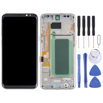 OLED LCD Screen for Samsung Galaxy S8+ SM-G955 Digitizer Full Assembly with Frame (Gold)-garmade.com
