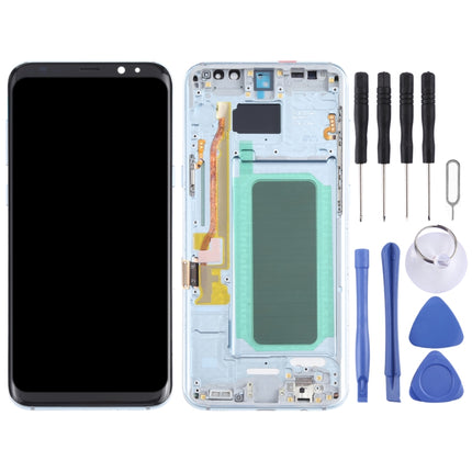 OLED LCD Screen for Samsung Galaxy S8+ SM-G955 With Digitizer Full Assembly with Frame (Blue)-garmade.com