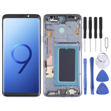 OLED LCD Screen for Samsung Galaxy S9+ SM-G965 Digitizer Full Assembly with Frame (Grey)-garmade.com