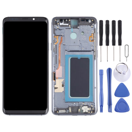 OLED LCD Screen for Samsung Galaxy S9+ SM-G965 Digitizer Full Assembly with Frame (Grey)-garmade.com