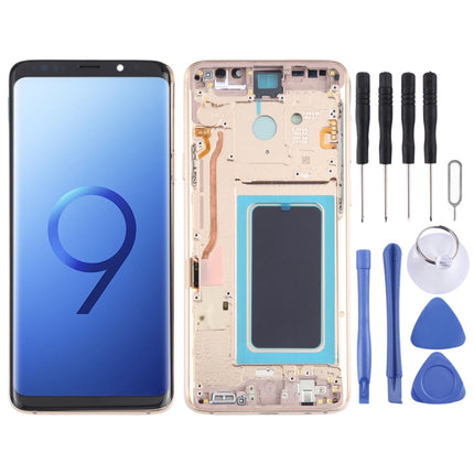 OLED LCD Screen for Samsung Galaxy S9+ SM-G965 Digitizer Full Assembly with Frame (Gold)-garmade.com