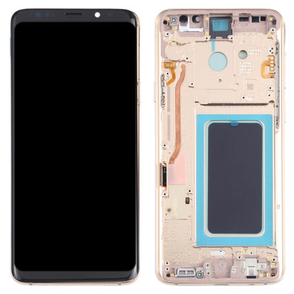 OLED LCD Screen for Samsung Galaxy S9+ SM-G965 Digitizer Full Assembly with Frame (Gold)-garmade.com