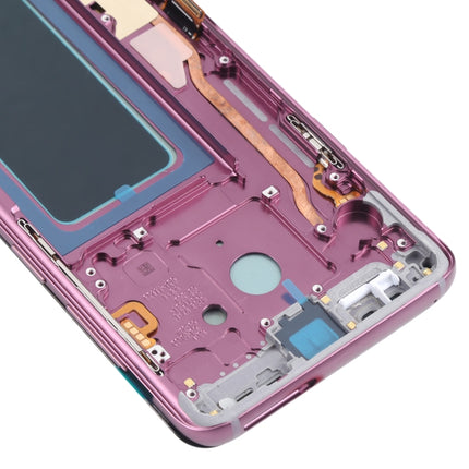 OLED LCD Screen for Samsung Galaxy S9+ SM-G965 Digitizer Full Assembly with Frame (Purple)-garmade.com