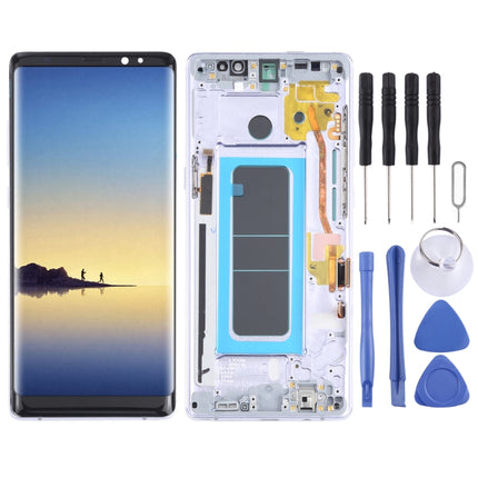 OLED LCD Screen for Samsung Galaxy Note 8 SM-N950 Digitizer Full Assembly with Frame (Purple)-garmade.com