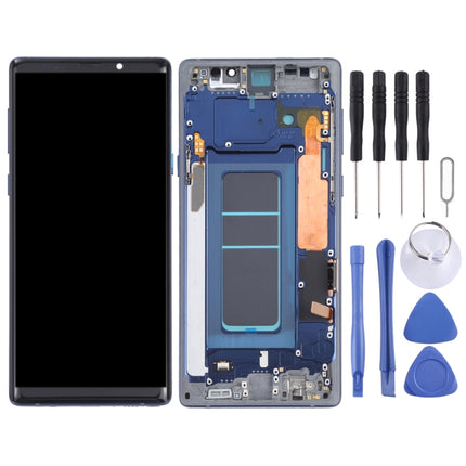 OLED LCD Screen for Samsung Galaxy Note9 SM-N960 Digitizer Full Assembly with Frame (Blue)-garmade.com