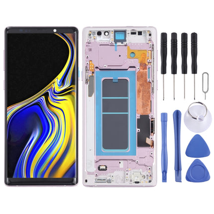 OLED LCD Screen for Samsung Galaxy Note9 SM-N960 Digitizer Full Assembly with Frame (Purple)-garmade.com
