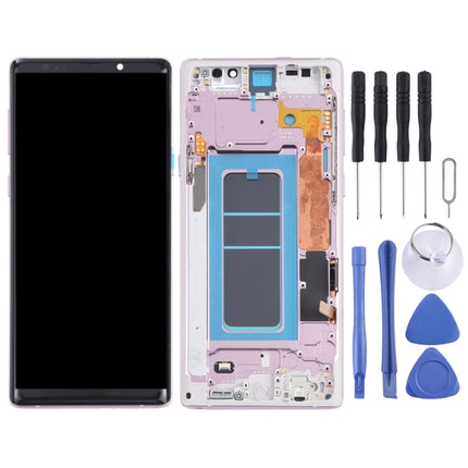 OLED LCD Screen for Samsung Galaxy Note9 SM-N960 Digitizer Full Assembly with Frame (Purple)-garmade.com