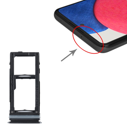 For Samsung Galaxy A52S 5G SM-A528 SIM Card Tray + SIM Card Tray / Micro SD Card Tray (Black)-garmade.com